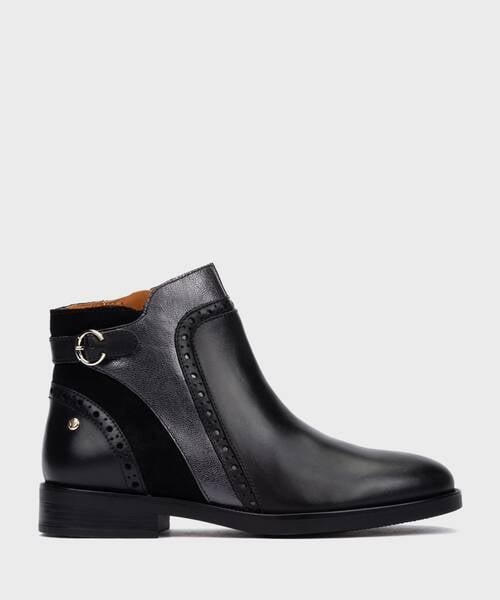 Flat ankle boots | PUERTOLLANO W3C-8553C1 | BLACK | Pikolinos