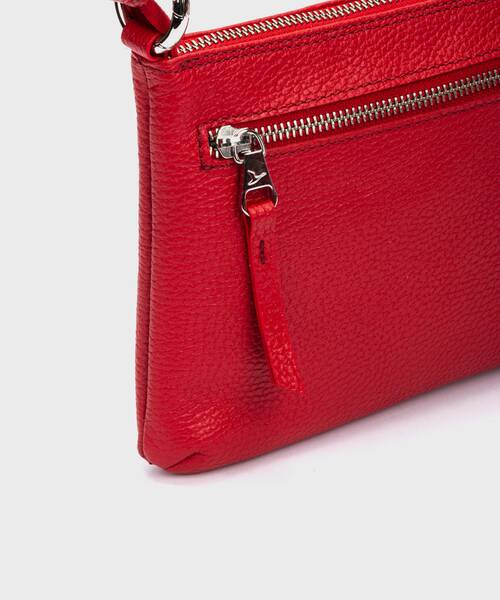 Women's crossbody bag with zipper closure , DURANGO WHA , DURANGO WHA-1133 , CORAL