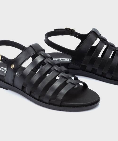 Flat Sandals | FORMENTERA W8Q-0799 | BLACK | Pikolinos