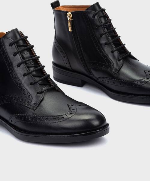 Flat ankle boots | PUERTOLLANO W3C-8856 | BLACK | Pikolinos