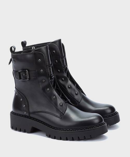 Botines Planos | AVILES W6P-8556 | BLACK | Pikolinos