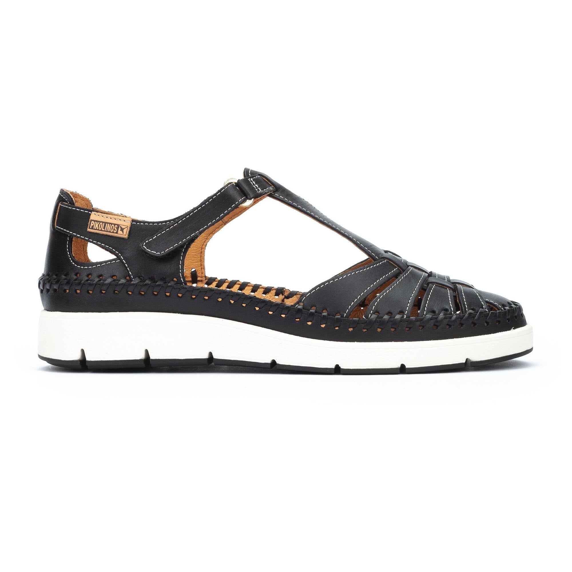 Women's semi-open shoes with hook-and-loop closure TENERIFE W8D