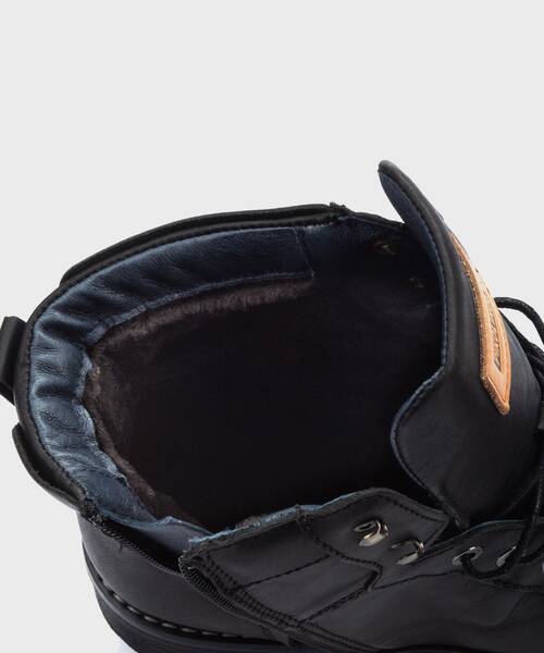 Men&rsquo;s ankle boots with fur lining , YORK M2M , YORK M2M-N8211 , BLACK