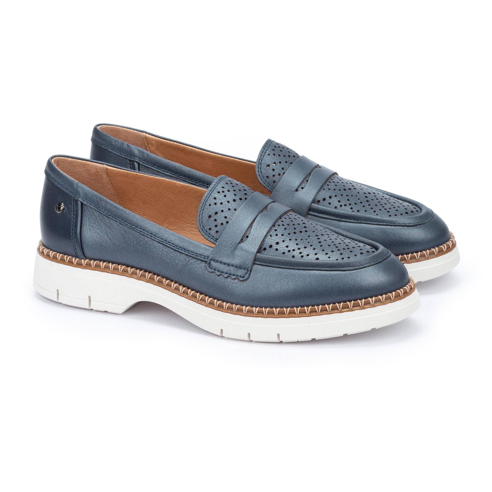 Loafers | HENARES W1A-3864CP, BLUE, large image number 20 | null