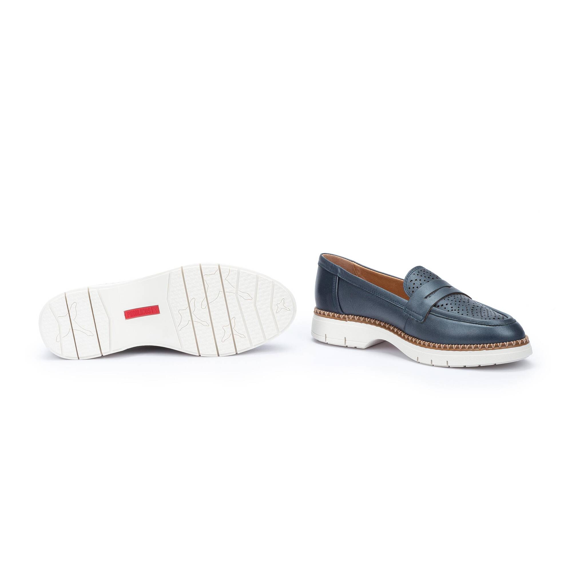 Loafers | HENARES W1A-3864CP, BLUE, large image number 70 | null