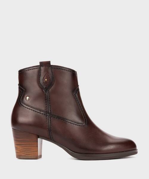 Women's ankle boots , ZAMORA W0E , ZAMORA W0E-8731 , CAOBA