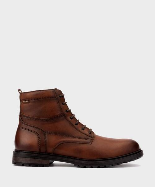 Men's lace-up and zip-up boot , ANCARES M8P , ANCARES M8P-8226PN , CUERO