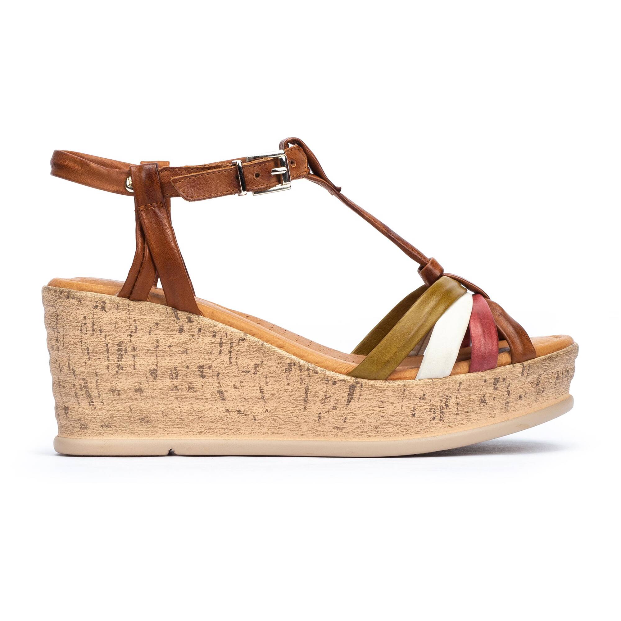 High wedge sandals with elastic side buckle MIRANDA W2F-1551 | Outlet  PIKOLINOS
