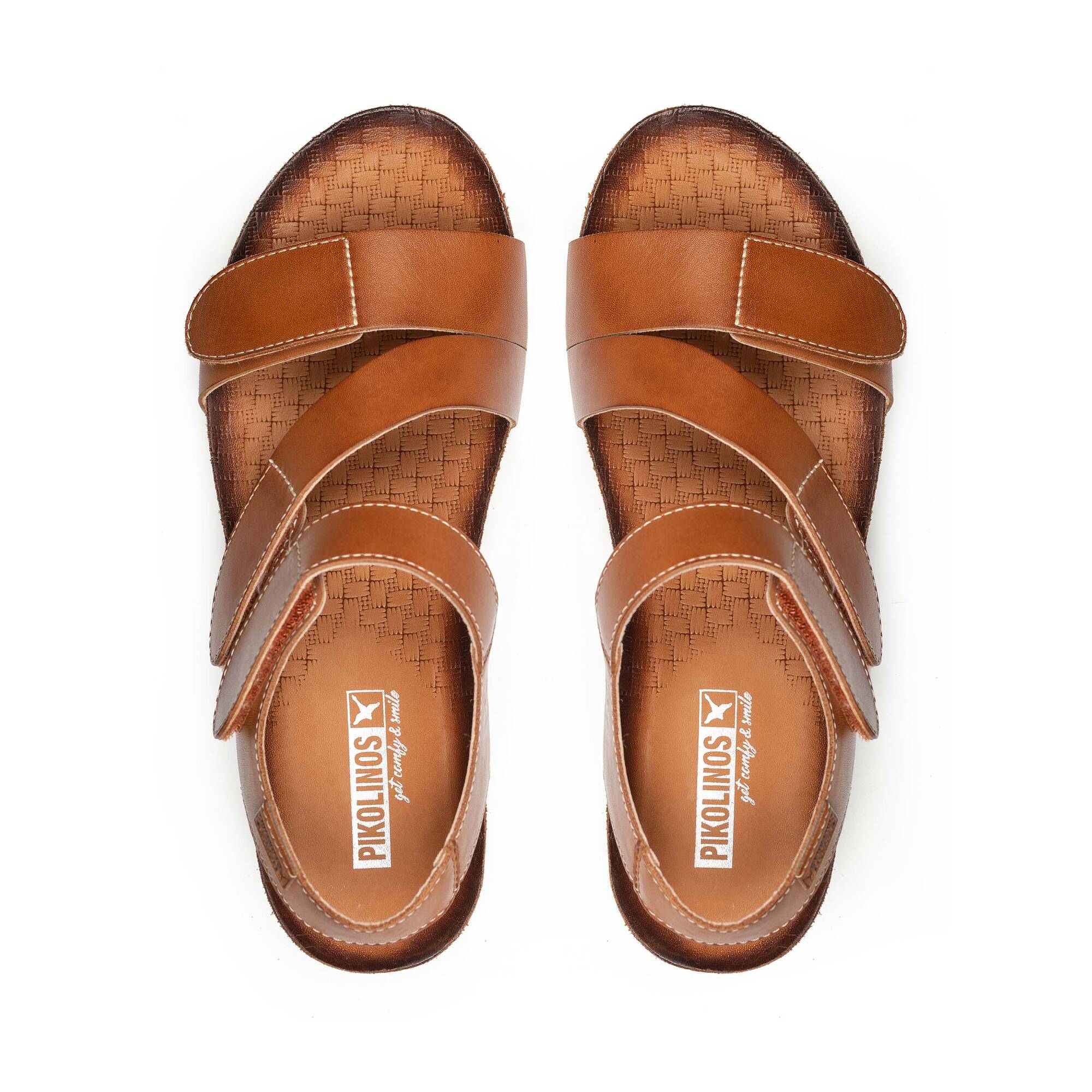 Women's wedge sandals with hook-and-loop closure MAHON W9E-0889 | Outlet  PIKOLINOS