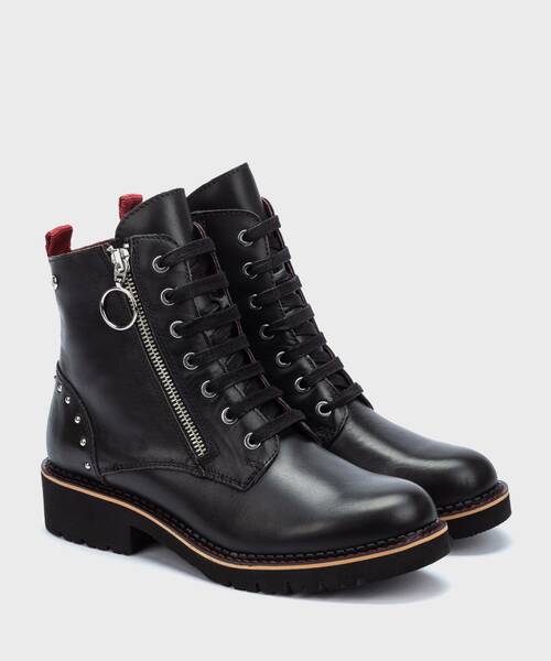 Bottines Plates | VICAR W0V-8610 | BLACK | Pikolinos