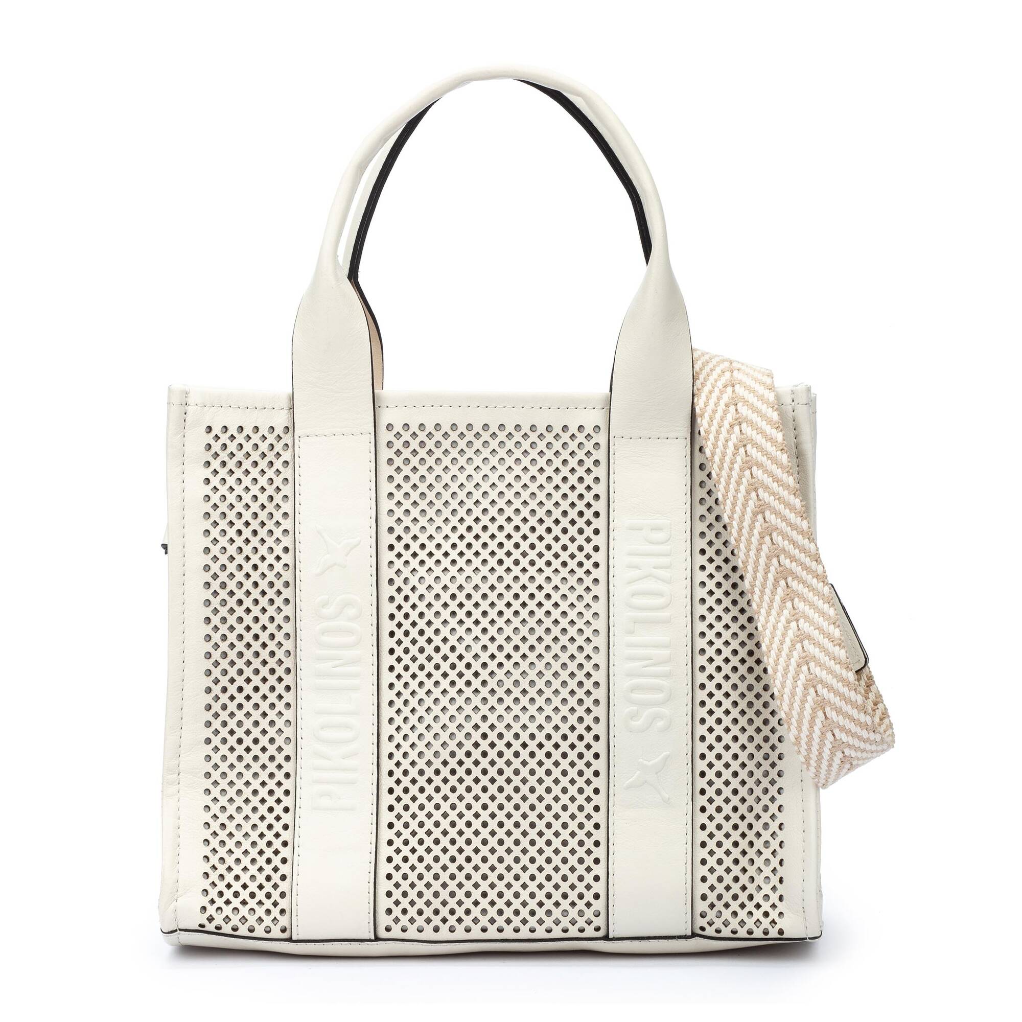 Square punched leather bag ALCUDIA WHA-376 | Outlet PIKOLINOS