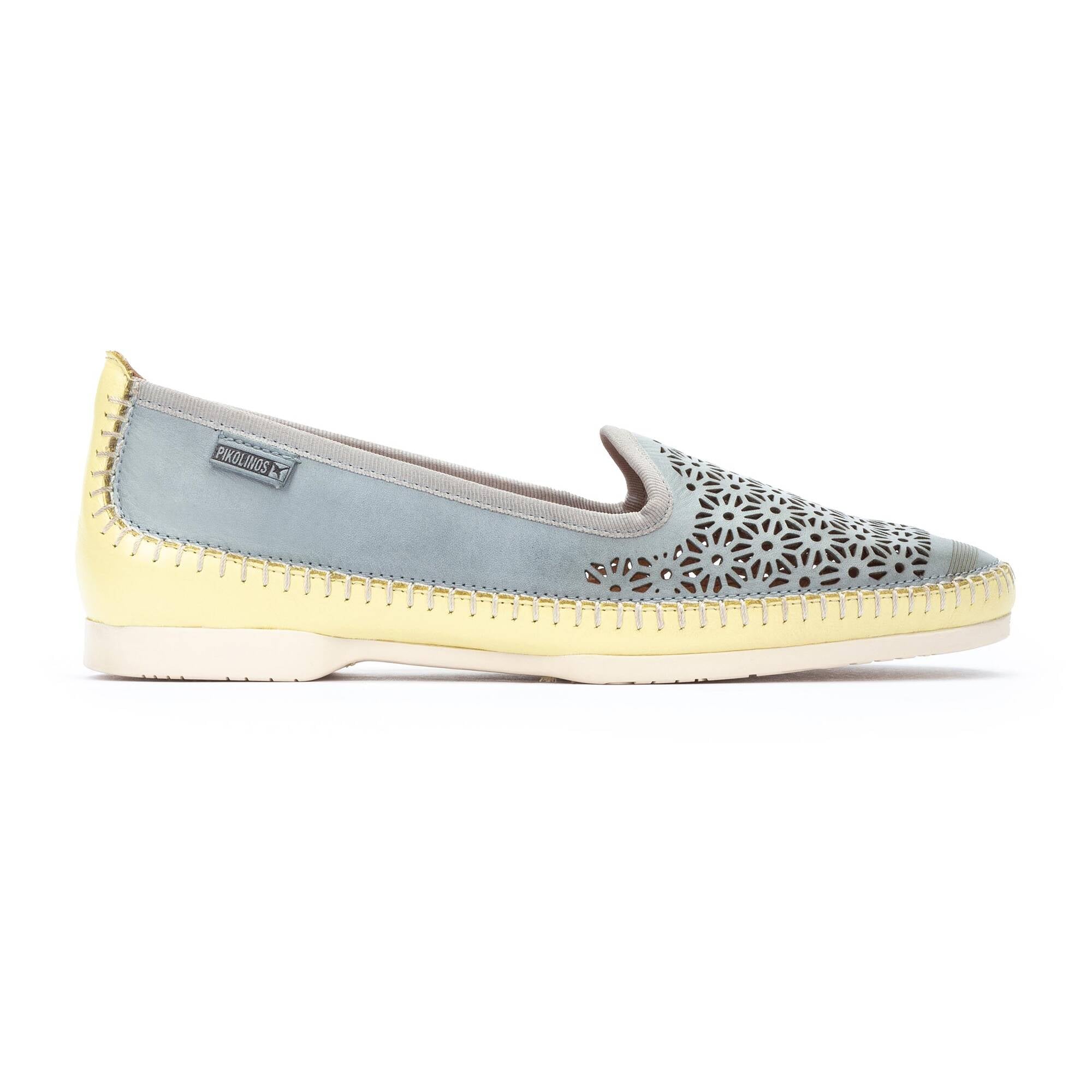 Women's two-tone punched leather slip-ons AGUILAS W6T-3867