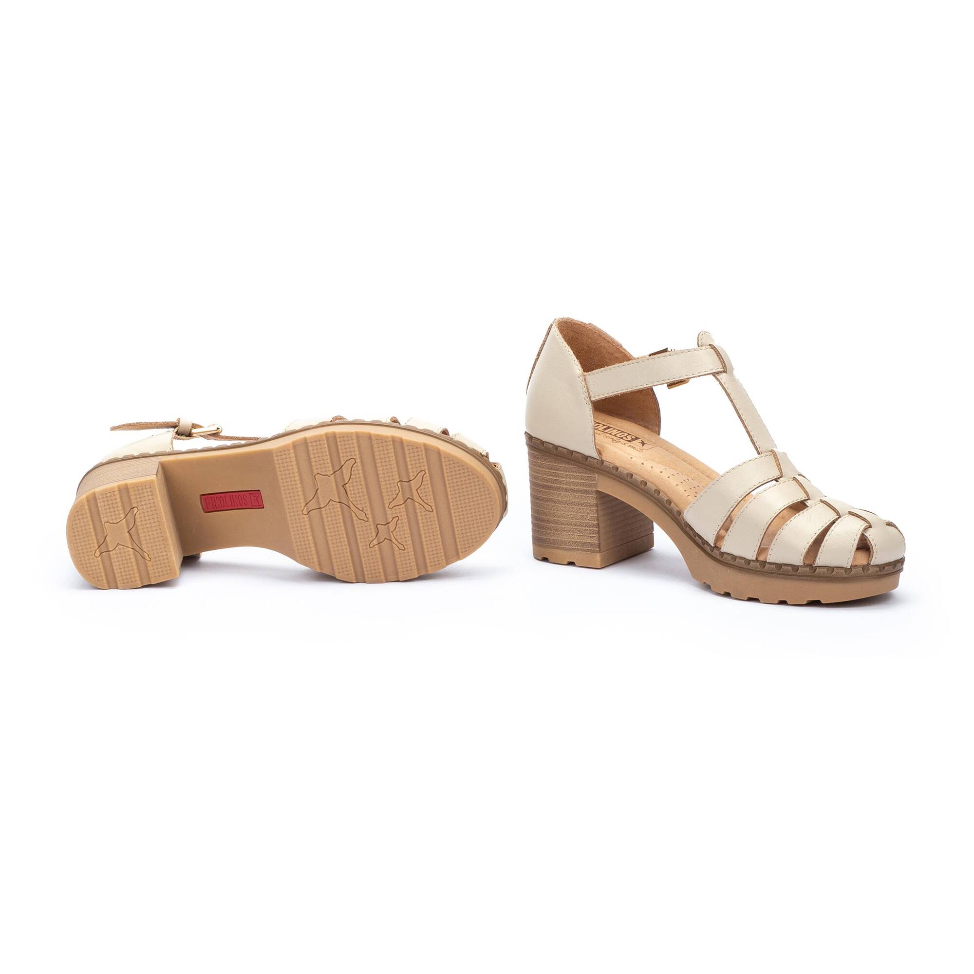 Women's fisherman sandals with mid heel CANARIAS W8W-1873 | Outlet