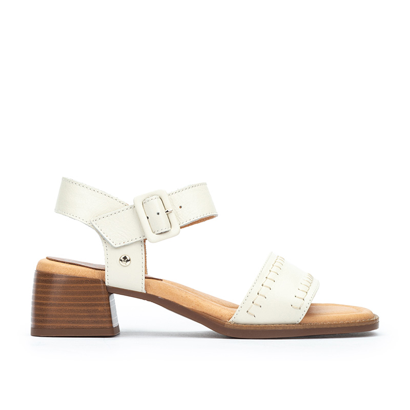 Pikolinos Sandalias tacón de piel OLIVA W2G