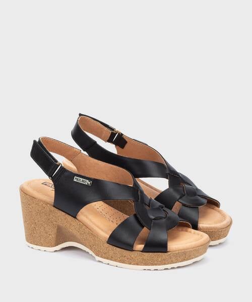 Wedges and platforms | ARENALES W3B-1518 | BLACK | Pikolinos