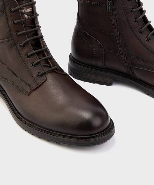Bota con cordones y cremallera para hombre , ANCARES M8P , ANCARES M8P-8226PN , OLMO