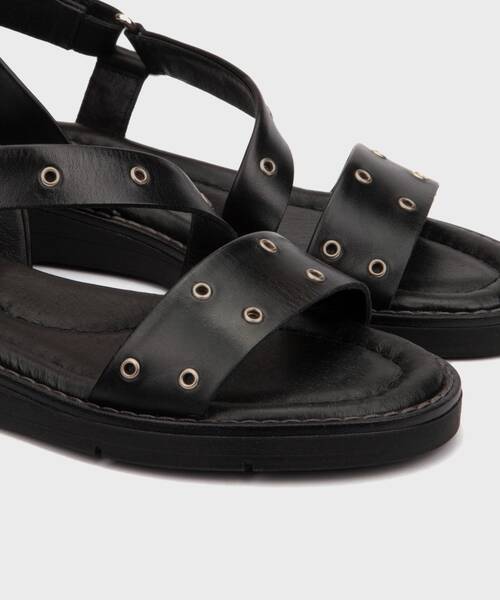 Flat sandals | ROQUETAS W9B-0786 | BLACK | Pikolinos