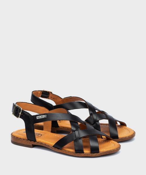 Sandalias planas | ALGAR W0X-0556ST | BLACK | Pikolinos