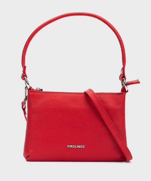 Women's crossbody bag with zipper closure , DURANGO WHA , DURANGO WHA-1133 , CORAL