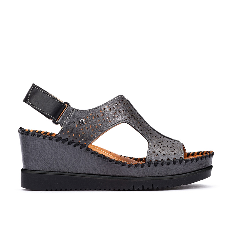 Pikolinos Sandalias cuña de piel AGUADULCE W3Z