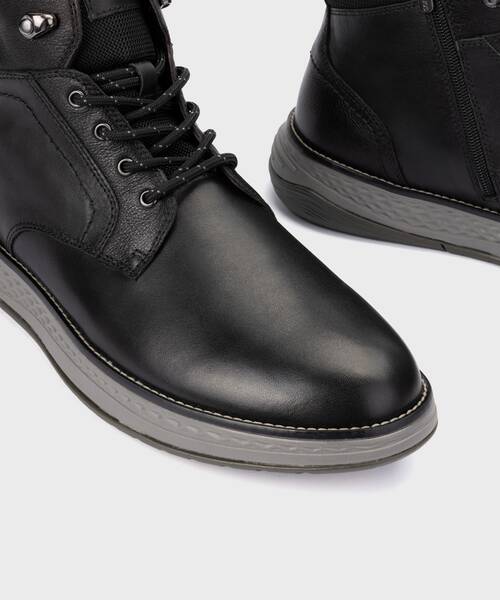 Bot&iacute;n casual de piel para hombre , MURCIA M9W , MURCIA M9W-8225C1 , BLACK