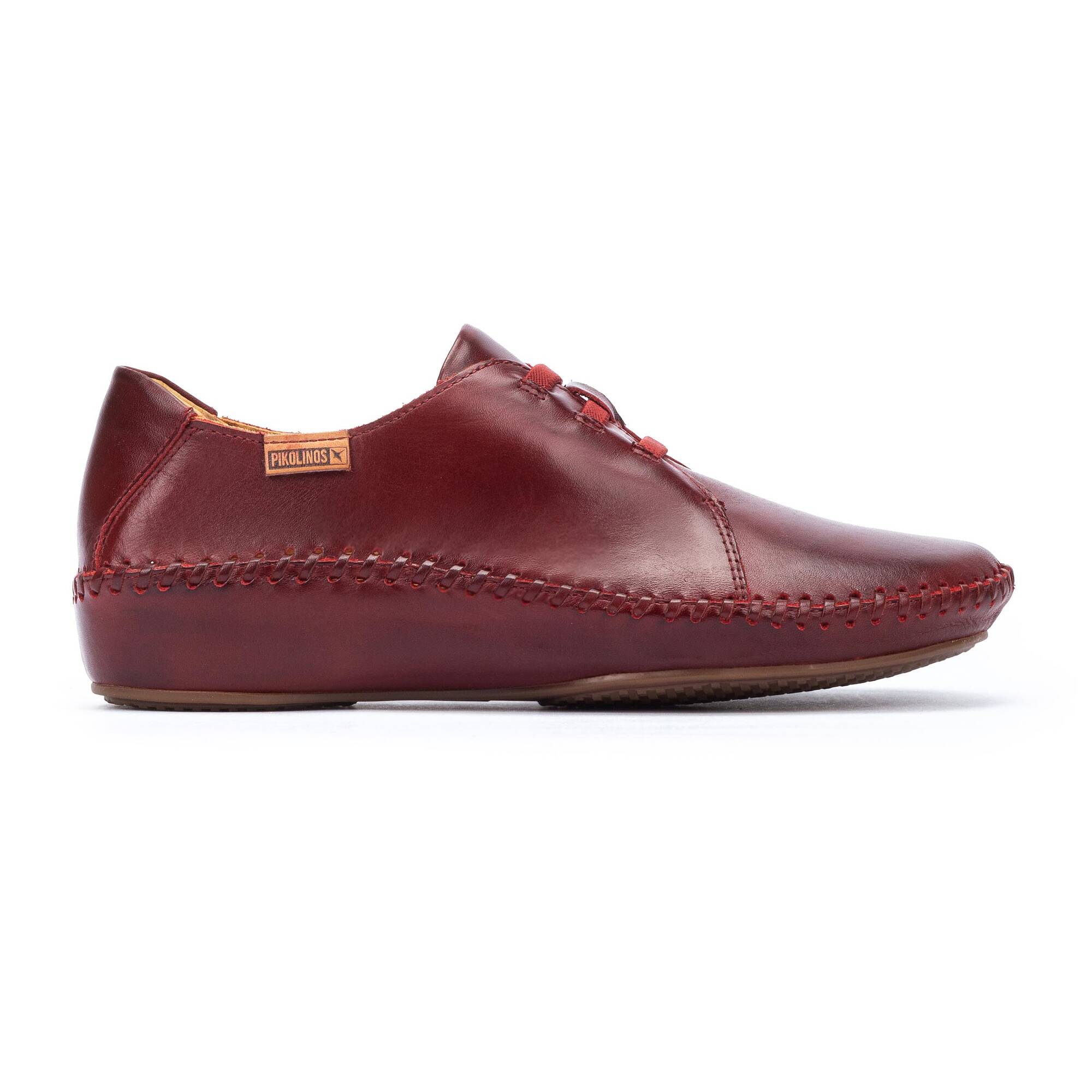 P. VALLARTA Leather platform blucher shoe with elastic laces