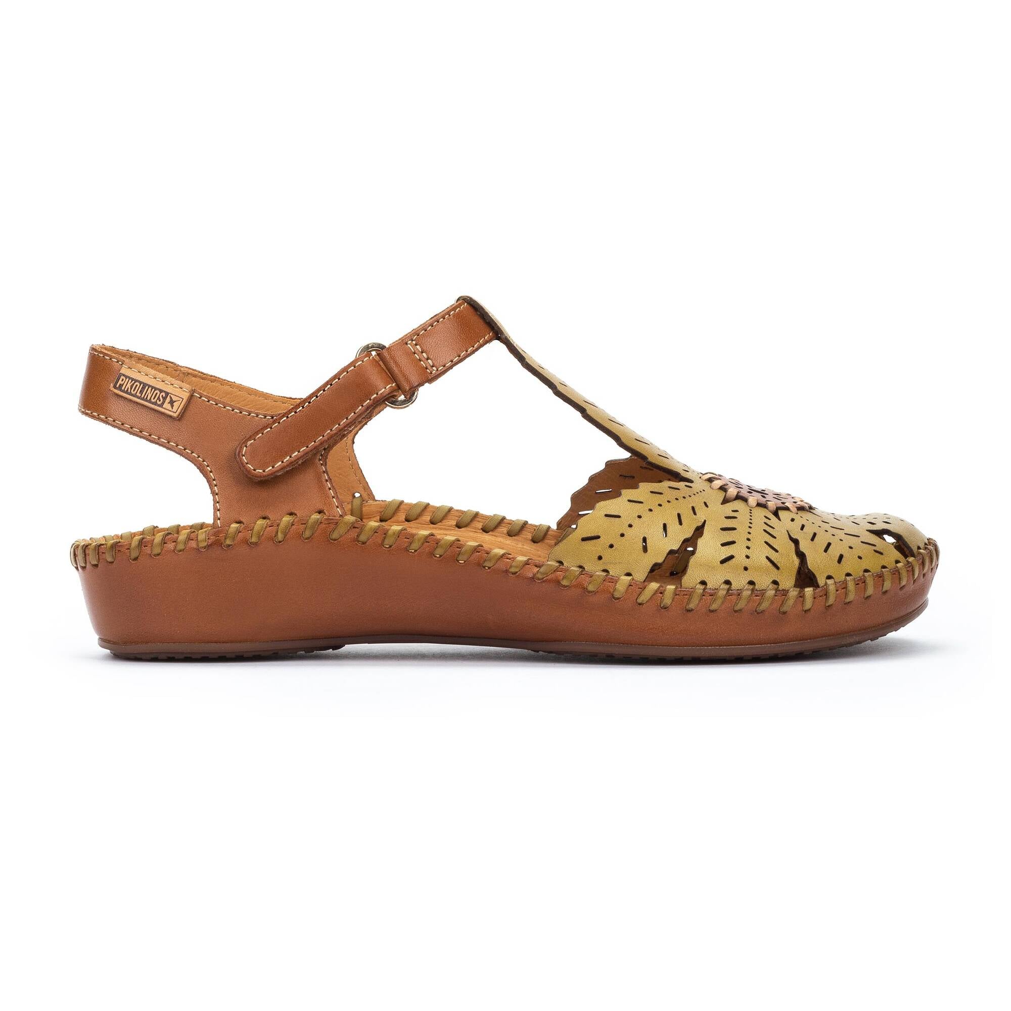 Women's semi-open shoes with hook-and-loop closure P. VALLARTA 655