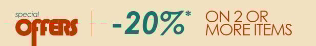 -20%* on 2 or more items