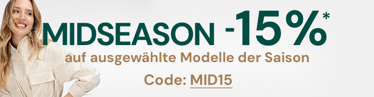 Midseason 15%* off selected seasonal styles. Code: MID15